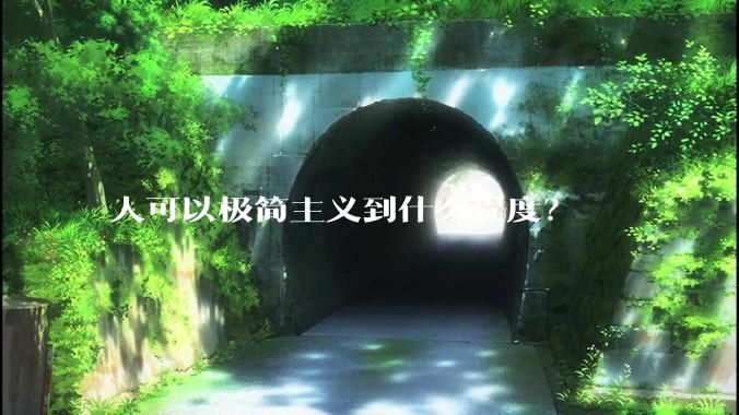 人可以极简主义到什么程度？